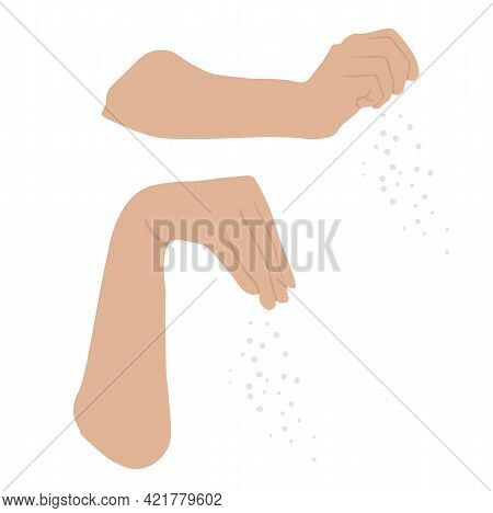 Pinch Of Salt Vector Stock Illustration. Add Salt And Pepper. Recipe For Cooking A Pinch Of Seasonin