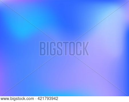 Holographic Background. Bright Smooth Mesh Blurred Futuristic Pattern In Pink, Blue, Green