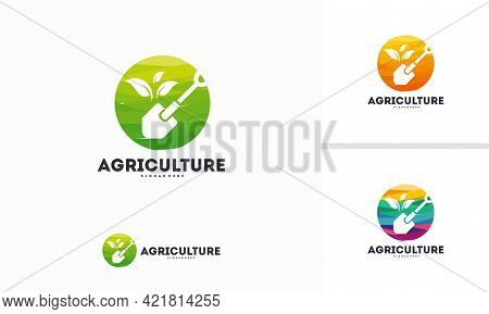 Abstract Circle Agriculture Logo Designs Concept Vector, Nature Logo Template