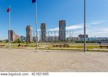 The Ice Palace Of Yerofey Arena In Khabarovsk And The Square Near It On May 18, 2021.