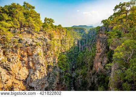 Beautiful View Of Guver Canyon In Nature Park Near Antalya, Turkey
