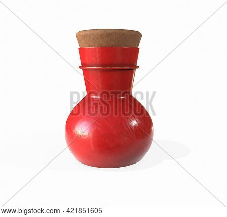 Set Of Bottles With Potion For The Game. 3d Render.