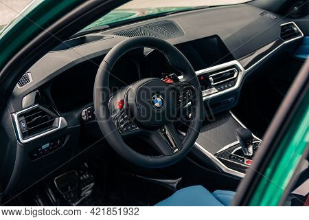 Brand New Bmw M3 Competition G80 Steering Wheel. Kherson, Ukraine - May 2021.