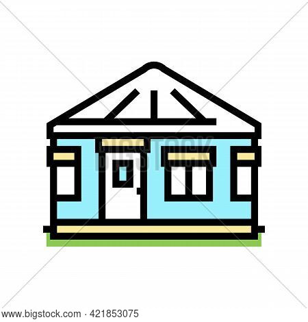Yurt House Color Icon Vector. Yurt House Sign. Isolated Symbol Illustration