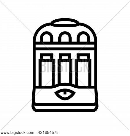 Sterilizer Bottles Device Baby Line Icon Vector. Sterilizer Bottles Device Baby Sign. Isolated Conto