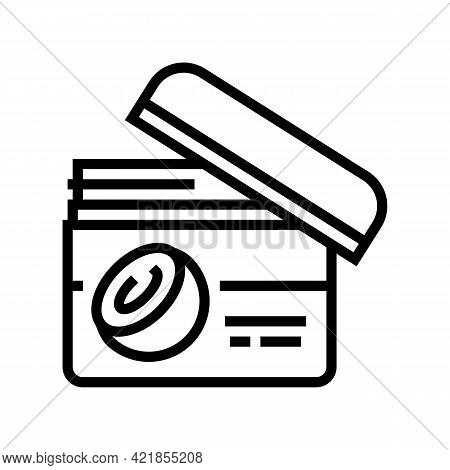 Coconut Oil For Dry Skin Treatment Line Icon Vector. Coconut Oil For Dry Skin Treatment Sign. Isolat