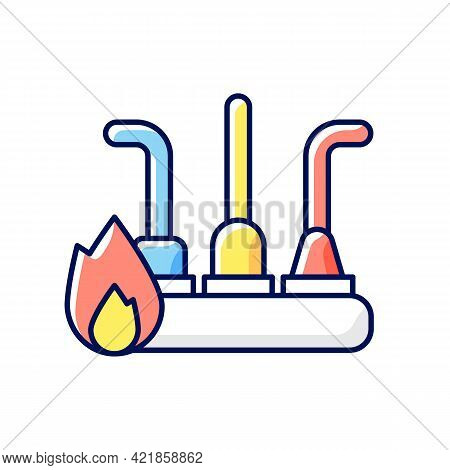 Circuit Overload Rgb Color Icon. Excessive Electricity Usage. Supplying Power To Several Outlets. Bu