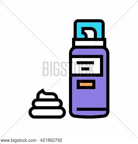 Foam For Shave Color Icon Vector. Foam For Shave Sign. Isolated Symbol Illustration
