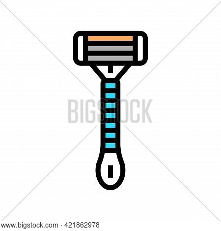 Razor Tool Color Icon Vector. Razor Tool Sign. Isolated Symbol Illustration