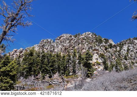 Wasatch Front Mount Olympus Peak Hiking Trail Inspiring Views In Spring Via Bonneville Shoreline, Ro