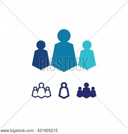 People Logo, Team, Succes People Work, Group And Community, Group Company And Business Logo Vector A