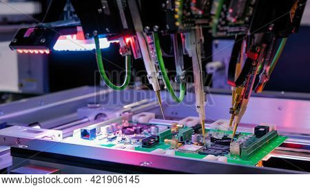 Automated Technology, Industrial, Robotic, Electronic, Production, Manufacturing Concept. Automation