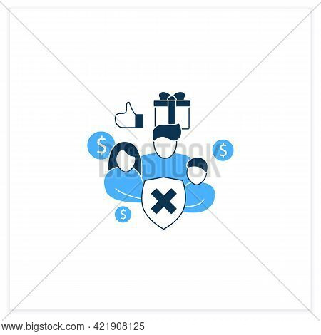 Social Security Flat Icon. Eliminating Society Needs.rise In Living Standards. Improving Living Cond