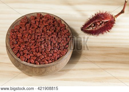 Bixa Orellana - Organic Achiote; Is A Seasoning And Food Coloring.