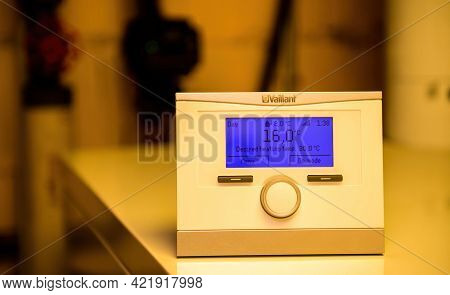 London, United Kingdom - Apr 7, 2021: New Vaillant Vrc 700 Heating Control Complete Intelligent Cont
