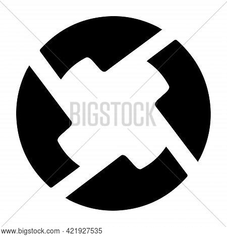 0x Zrx Token Symbol Cryptocurrency Logo, Coin Icon Isolated On White Background. Vector Illustration