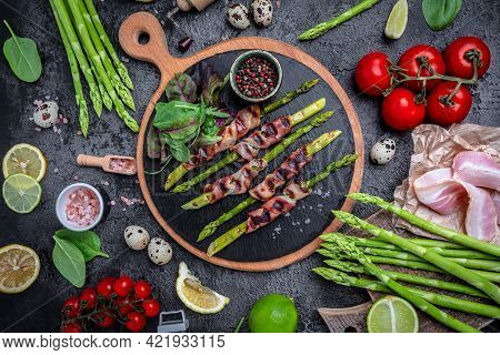 Antipasto With Traditional Spanish Meat And Cheese Snacks On Wooden Board And White Background, Dinn