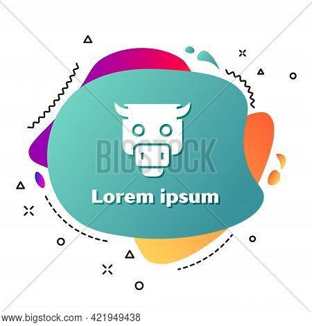 White Bull Market Icon Isolated On White Background. Financial And Stock Investment Market Concept. 