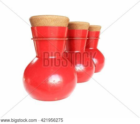Set Of Bottles With Potion For The Game. 3d Render.