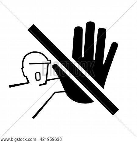 Do Not Touch,no Acces Sing Isolate On White Background