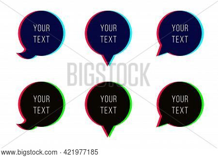 Speach Bubble Buttons. Bubble Shape. Vector Template For Websites And Internet Resources.