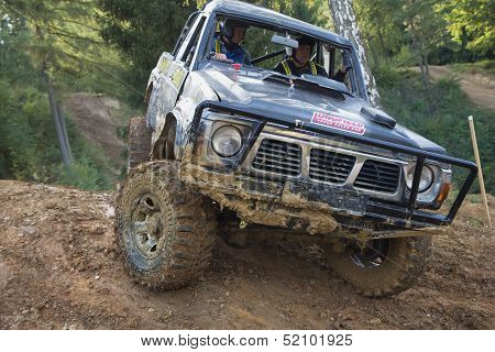 Black Car On The Difficult Tarrain