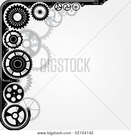 Mechanical Cog Wheel Frame.