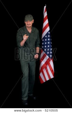 Mann mittleren Alters, Soldat