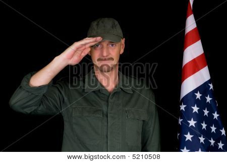 Mann mittleren Alters, Soldat