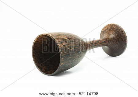 Glass wine wood