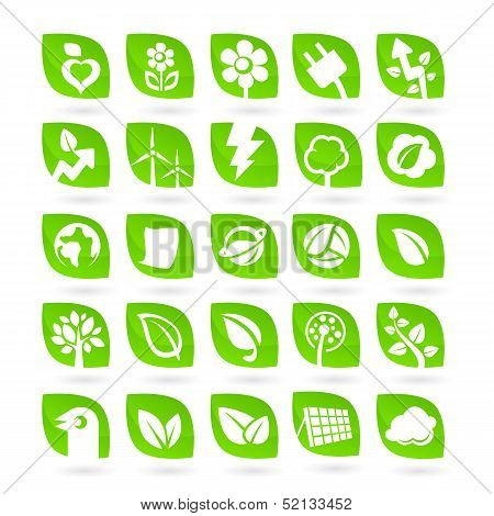 Set Of Ecology - Green - Renewal Energy Icons