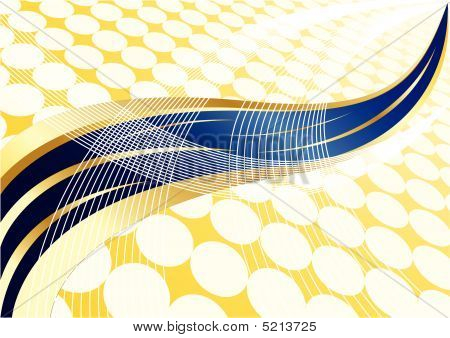 Vektor-abstrakte Gold und blau Hintergrund mit Dot