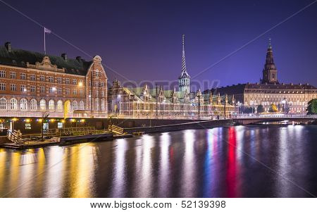 Copenhagen, Denmark cityscape at Christianborg Palace.