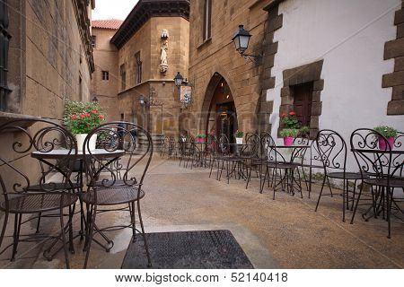 BARCELONA, SPAIN - MAY 11: Poble Espanyol in Barcelona, Spain on May 11, 2013.Traditional architectural complex. It was constructed in 1929, for the Barcelona International Exhibition.