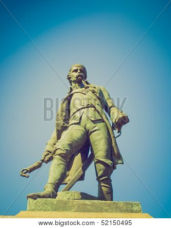 Retro Look Statue Of Pietro Micca