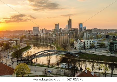 Beautiful golden Vilnius