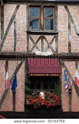 Half-timbered house in Tours Loire Valley France