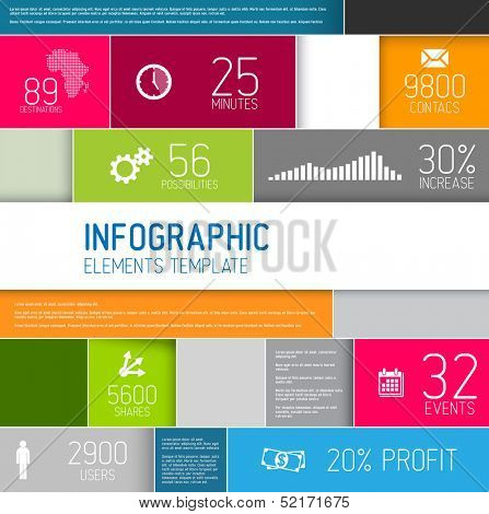 Vector abstract squares background illustration / infographic template with place for your content