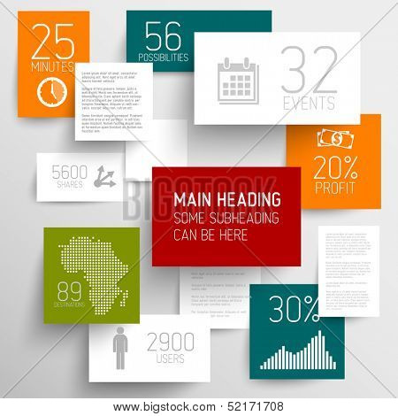Vector abstract squares background illustration / infographic template with place for your content