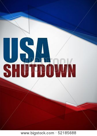 Shutdown Closed United States Of America Background
