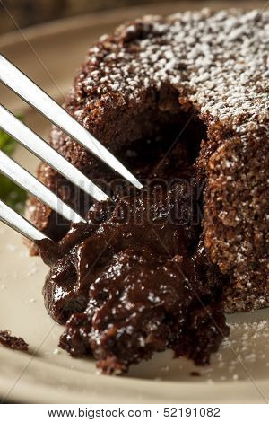 Homemade Chocolate Lava Cake Dessert