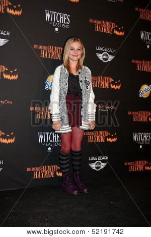 LOS ANGELES - OCT 10:  Emily Alyn Lind at the 8th Annual LA Haunted Hayride Premiere Night at Griffith Park on October 10, 2013 in Los Angeles, CA