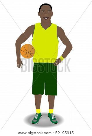 African American Basketball Player