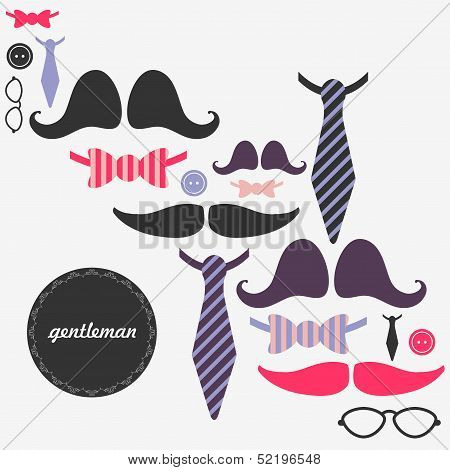 Accessories for gentleman's style background design