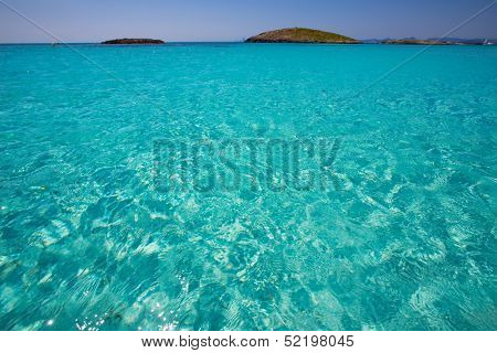 Illetes Illetas turquoise beach in Formentera Balearic Island