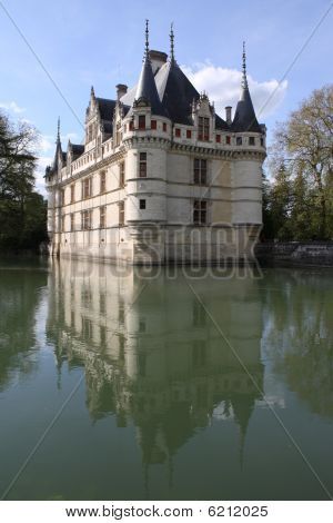 ฝรั่งเศส ลัวร์ Azay เลอ Rideau และคูเมือง