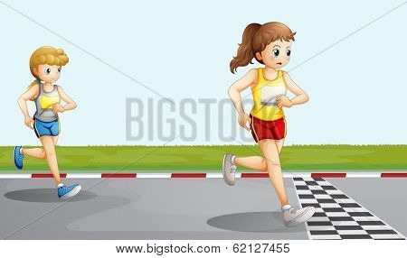 Illustration of the two racers