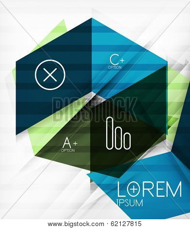 Futuristic blocks geometric abstract background