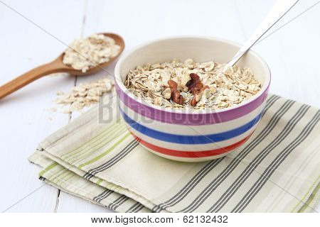 Oatflakes In Bowl