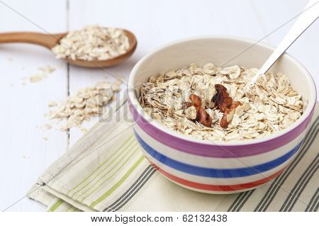Oatflakes In Bowl